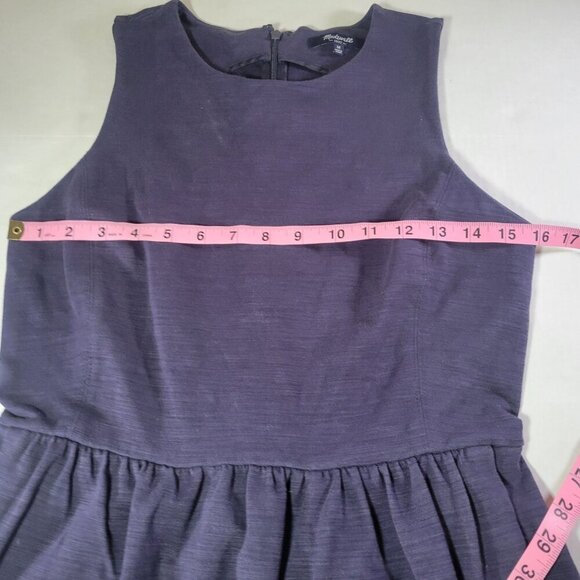 Madewell Keynote Ponte Professional Sleeveless Cotton Blend Navy Dress Size M - Picture 5 of 6